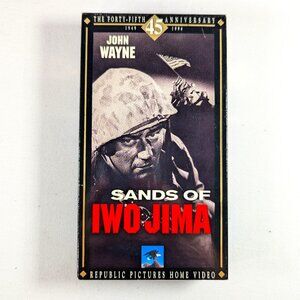 3/$15 SANDS OF IWO JIMA (1949) VHA tape John Wayne, 45th anniversary edition